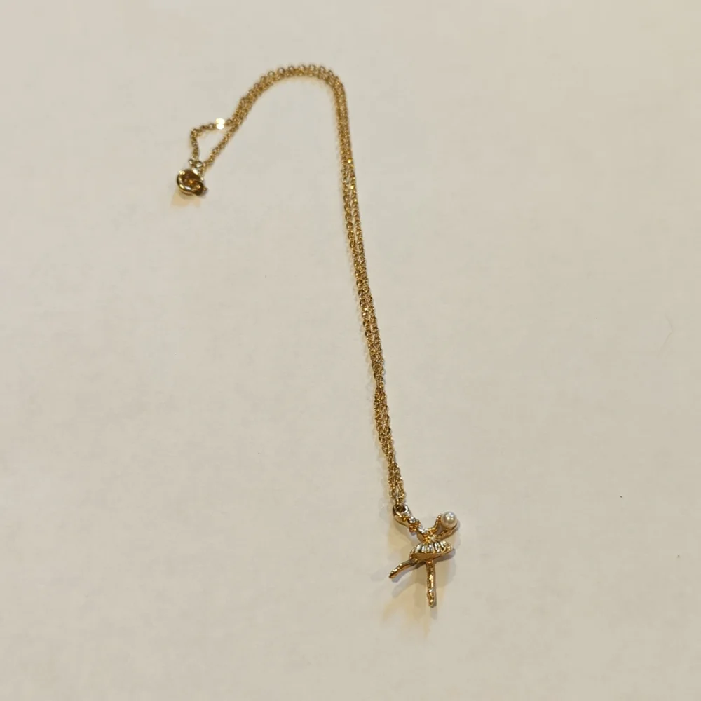 Little girls ballerina necklace